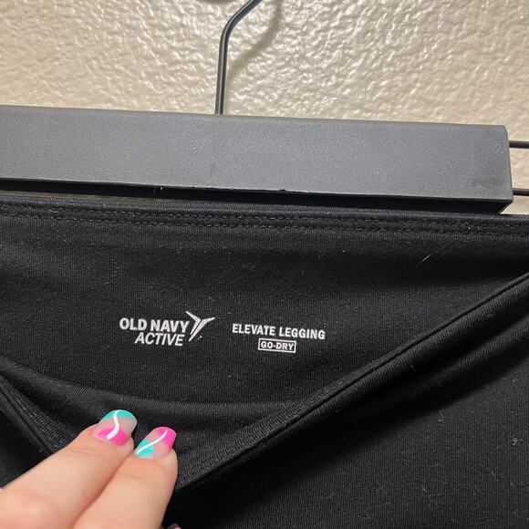 Old Navy Elevate Leggings Go-Dry Activewear Black Athleisure Full Length Size S - Picture 5 of 6